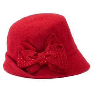 BETMAR Betty Rhinestone Bow Cloche Hat